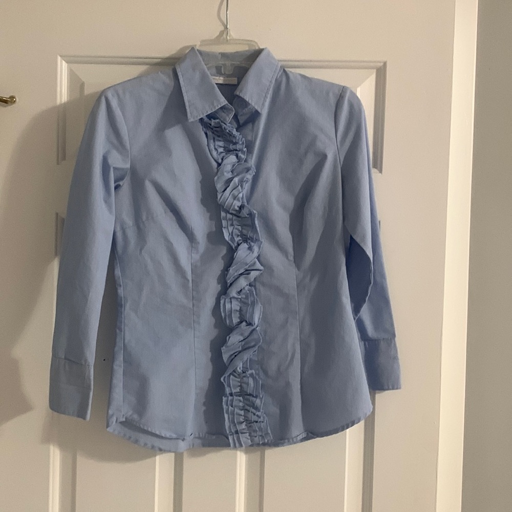 New York & co blue button down, size XS
